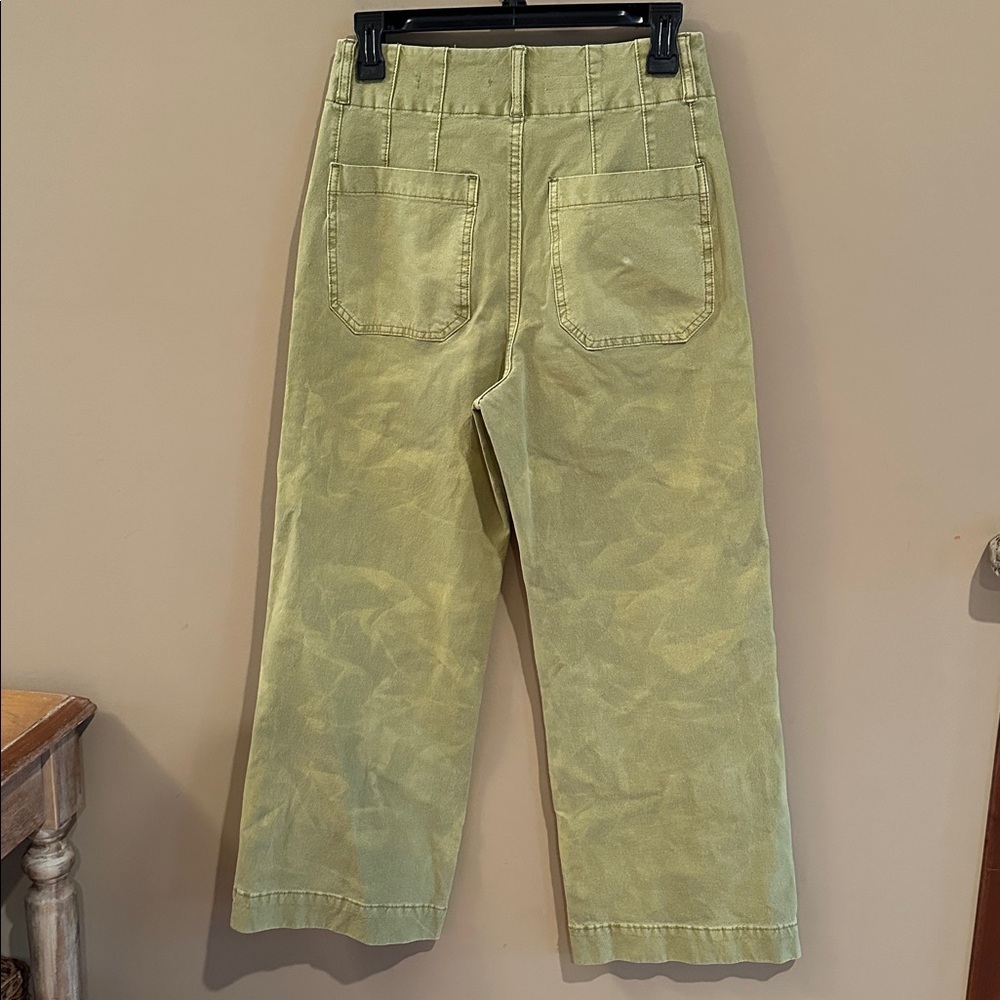 Anthropologie by PILCRO The Skipper high rise cropped pants in Moss - Picture 6 of 9
